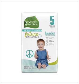 Seventh Generation Baby Diaper,Stg 5,27+Lb  23 CT