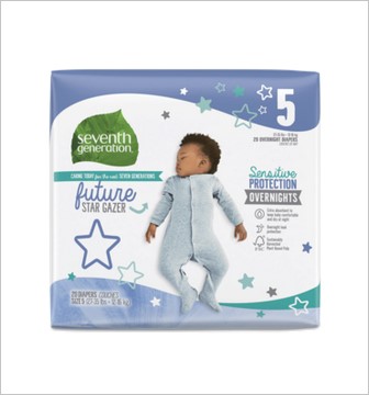 Seventh Generation Baby Diaper,Stg 5,Ovrnght  20 CT