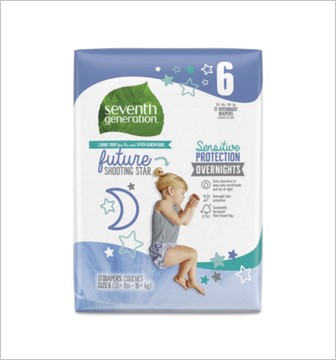 Seventh Generation Baby Diaper,Stg 6,Ovrnght  17 CT