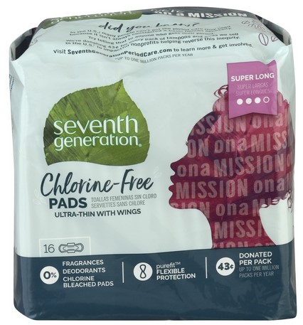 Seventh Generation Pads Super Long Ultrathin  16ct      TEMPORARILY UNAVAILABLE