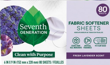 Seventh Generation Fabric Softener Sheet Fresh Lavender  80 CT