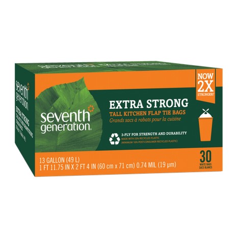 Seventh Generation Kitchen Bag Tall 13 Gal  30 CT