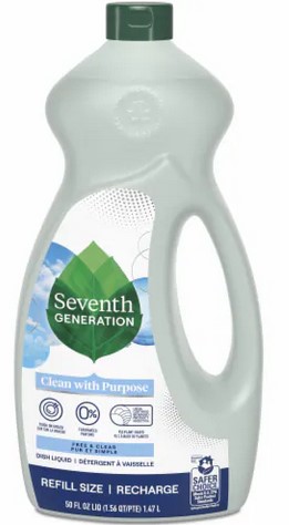Seventh Generation Dish Liq,Free & Clear  50 FZ