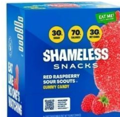 Shameless Snacks Red Raspberry Sour Scouts (6 pack)