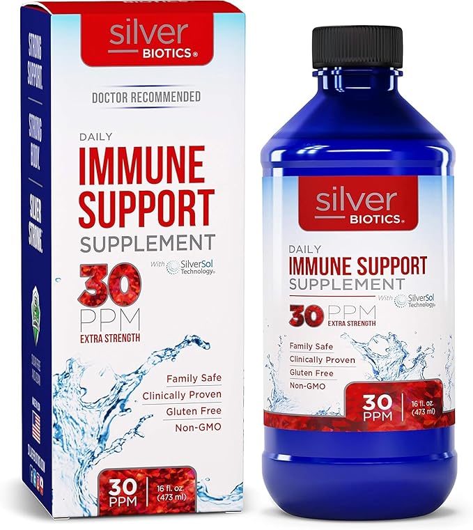 Silver Biotics - Daily Immune Support 30 PPM 16/oz 96 Servings