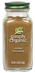 Simply Organic - Cinnamon,Og2,Ceylon,Ground  2.08 Oz
