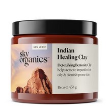 Sky Organics - Indian Healing Clay Bentonite 16 ounce