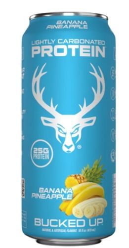 Bucked Up Lightly Carbonated 25g Protein Drinks 12 Pack Banana Pineapple