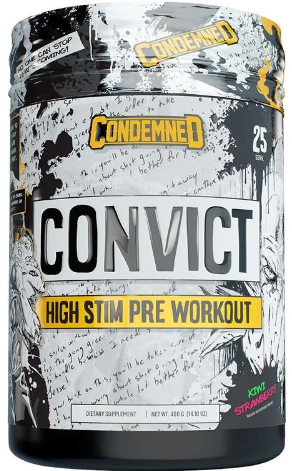 CONDEMNED LABZ - Convict High Stim Pre 50 Servings 300g Kiwi Straw