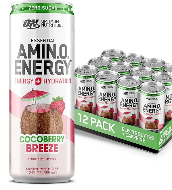 Optimum Nutrition - Amino Energy plus Hydration 12pk cans 12/oz Cocoberry Breeze Flavor