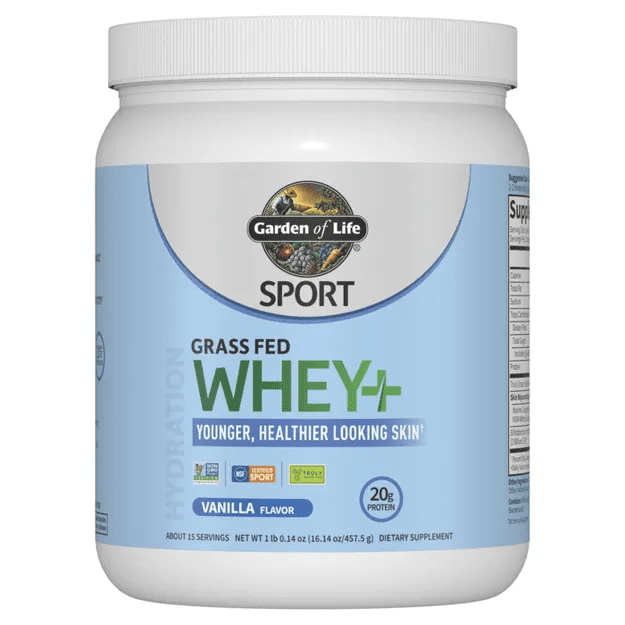 Garden Of Life - Sport Grass Fed Whey Plus MSM Younger Healthier Looking Skin Vanilla 457g