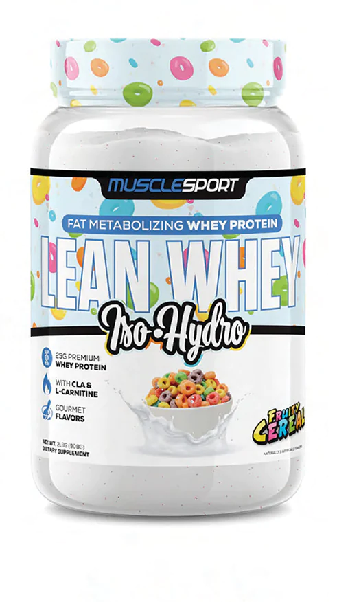 Muscle Sport Lean Whey Iso-Hydro 2pnds 26Serv Fruity Cereal