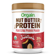 Orgain Nut Butter Protein Powder - Dark Chocolate Peanut Butter 20g Protein 14 Servings