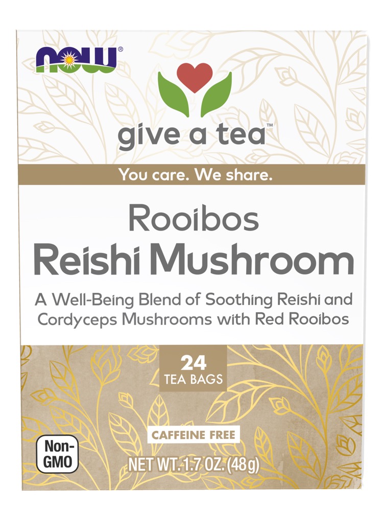 Now Vitamins - Rooibos Reishi Mushroom Tea 24 Tea Bags