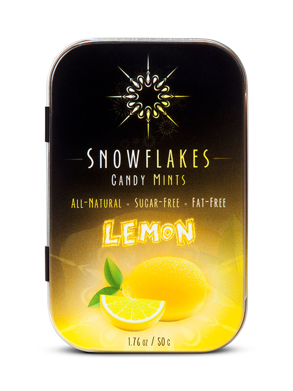 Snowflakes Candy Lemon Candy Mints 1 Tin