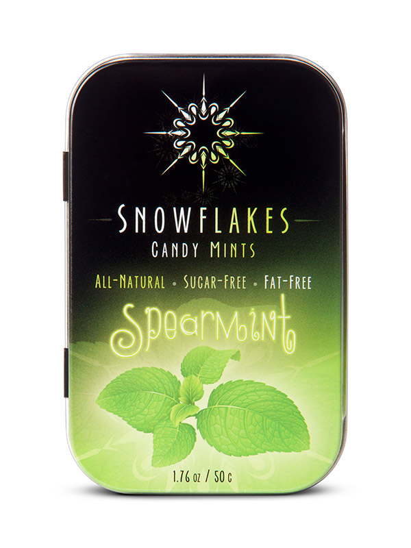 Snowflakes Candy Spearmint Candy Mints 1 Tin-OUT OF STOCK