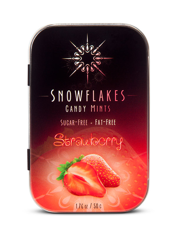 Snowflakes Candy Strawberry Candy Mints 1 Tin