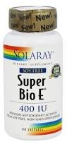 Solaray - Super Bio Vitamin E from Sunflower 400 iu 60 Softgel