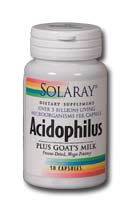 Solaray - Acidophilus 3 Strain Probiotic & Prebiotic Goat's Milk 3 bil 50 Veg Cap-OUT OF STOCK