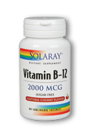 Solaray - Vitamin B-12 2000 mcg 90 Lozenge