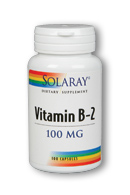 Solaray - Vitamin B-2 100 mg 100 Veg Cap