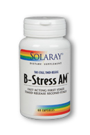 Solaray - Vitamin B-Stress AM, Two-Stage Timed-Release 60 Capsule
