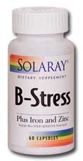 Solaray - Vitamin B-Stress plus Iron & Zinc 120 Caps-UNAVAILABLE