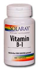 Solaray - Vitamin B-1 100 mg 100 Veg Cap