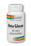 Solaray - Beta Glucan with Vitamin C 10 mg 60 Veg Cap