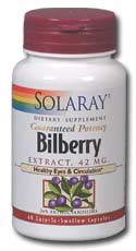 Solaray - Bilberry Berry Extract 42 mg 60 Veg Cap