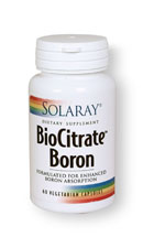 Solaray - BioCitrate Boron 3 mg 60 Veg Cap