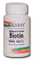 Solaray - Biotin 1000 mcg 100 Lozenge
