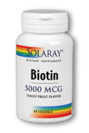Solaray - Biotin 5000 mcg 60 Lozenge