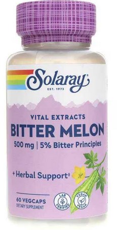 Solaray - Bitter Melon Fruit Extract 5% 500 mg 60 Veg Cap