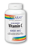 Solaray - Vitamin C with Rose Hips & Acerola, Two-Stage Timed-Release 1000 mg 250 Tablet