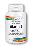 Solaray - Vitamin C with Rose Hips & Acerola, Two-Stage Timed-Release 1000 mg 100 Veg Cap