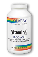 Solaray - Vitamin C with Rose Hips, Acerola & Bioflavonoids 1000 mg 250 Veg Cap