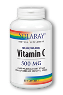 Solaray - Vitamin C with Rose Hips & Acerola, Two-Stage Timed-Release 500 mg 250 Veg Cap