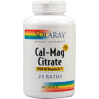 Solaray - Calcium & Magnesium Citrate with Vitamin D-3, 2:1 Ratio 180 Capsule