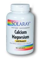 Solaray - Calcium & Magnesium Amino Acid Chelate, with Vitamin D-2, 2:1 Ratio 90 Capsule