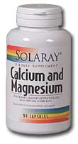 Solaray - Calcium & Magnesium, Amino Acid Chelate, 2:1 Ratio 90 Veg Cap