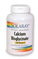 Solaray - Calcium Bisglycinate with Vitamin D-3 1000mg 120 Veg Cap-OUT OF STOCK
