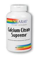 Solaray - Calcium Citrate Supreme, Bone Support Formula 800 mg 180 Capsule