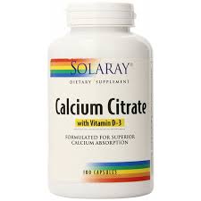 Solaray - Calcium Citrate with Vitamin D-3 1000 mg 180 Capsule