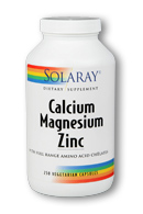 Solaray - Calcium, Magnesium, Zinc 250 Veg Cap