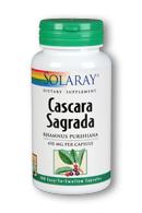 Solaray - Cascara Sagrada Bark 450 mg 100 Veg Cap