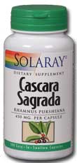 Solaray - Cascara Sagrada Bark 450 mg 180 Veg Cap