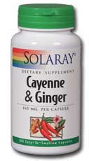 Solaray - Cayenne Pepper & Ginger Root 465 mg 100 Veg Cap-UNAVAILABLE
