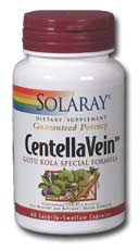 Solaray - CentellaVein, Vein Support Formula 250 mg 60 Veg Cap-UNAVAILABLE