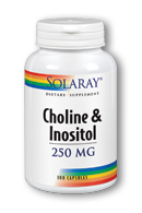 Solaray - Choline & Inositol 100 Veg Cap